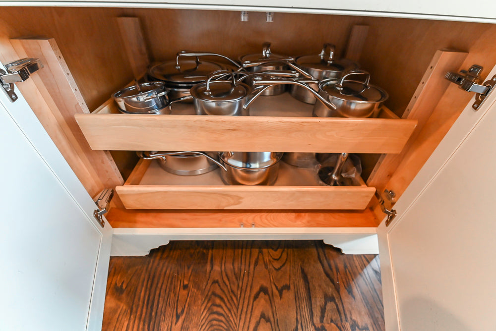 Signature Custom Cabinetry Traditional White Kitchen with Island, Desk Area & Appliances