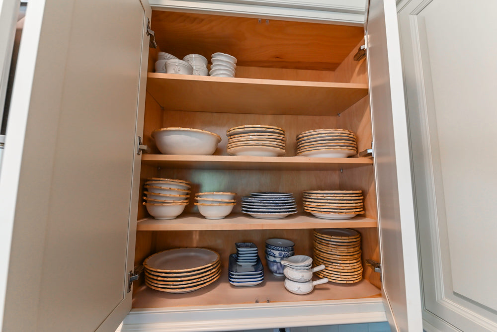Signature Custom Cabinetry Traditional White Kitchen with Island, Desk Area & Appliances
