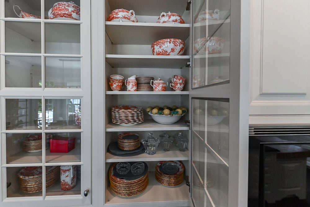 Signature Custom Cabinetry Traditional White Kitchen with Island, Desk Area & Appliances