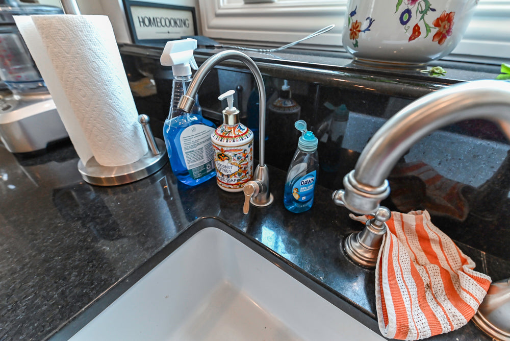 Signature Custom Cabinetry Traditional White Kitchen with Island, Desk Area & Appliances