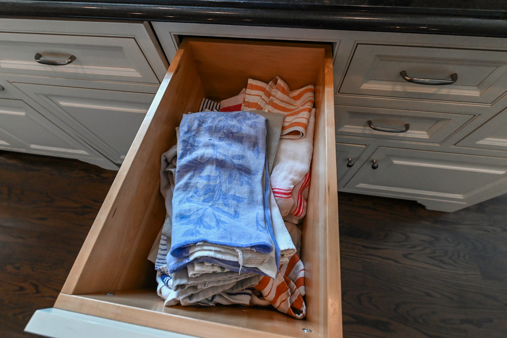 Signature Custom Cabinetry Traditional White Kitchen with Island, Desk Area & Appliances