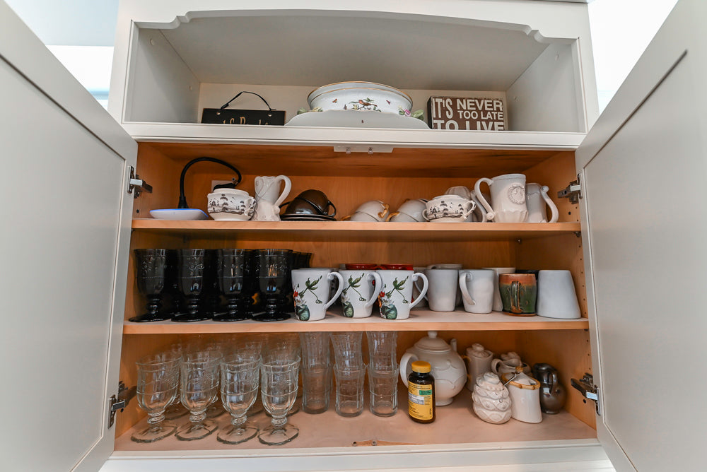 Signature Custom Cabinetry Traditional White Kitchen with Island, Desk Area & Appliances