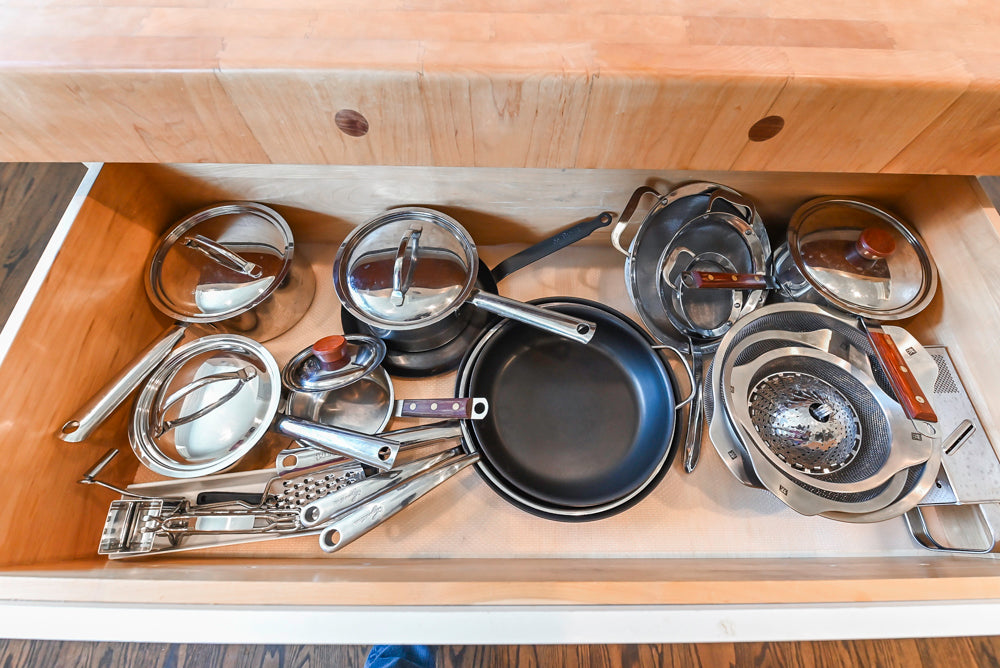 Signature Custom Cabinetry Traditional White Kitchen with Island, Desk Area & Appliances