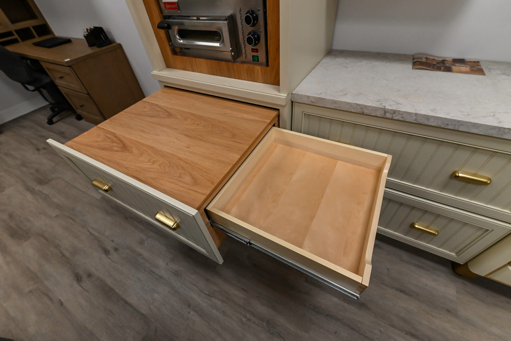 Covered Bridge Two-Tone Traditional Kitchen with Island