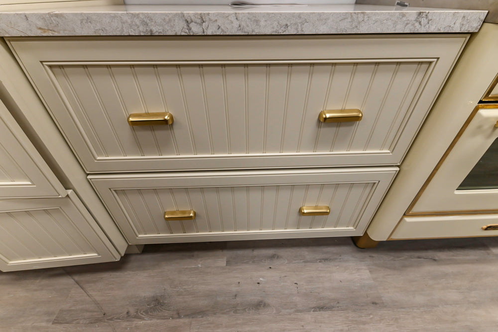 Covered Bridge Two-Tone Traditional Kitchen with Island