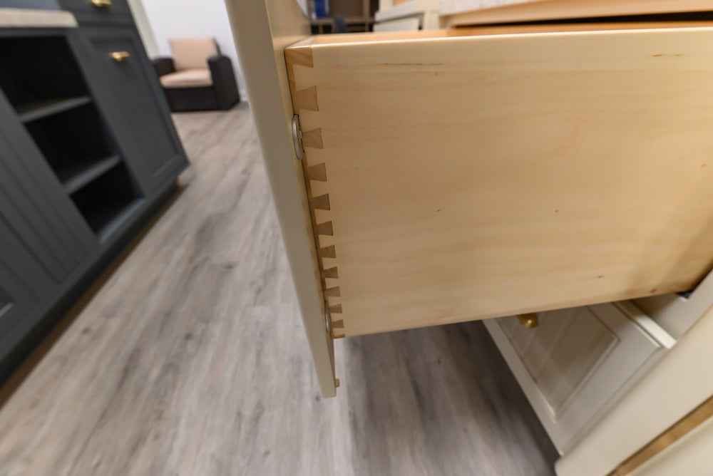 Covered Bridge Two-Tone Traditional Kitchen with Island