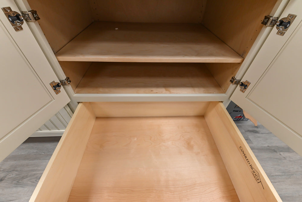 Covered Bridge Two-Tone Traditional Kitchen with Island