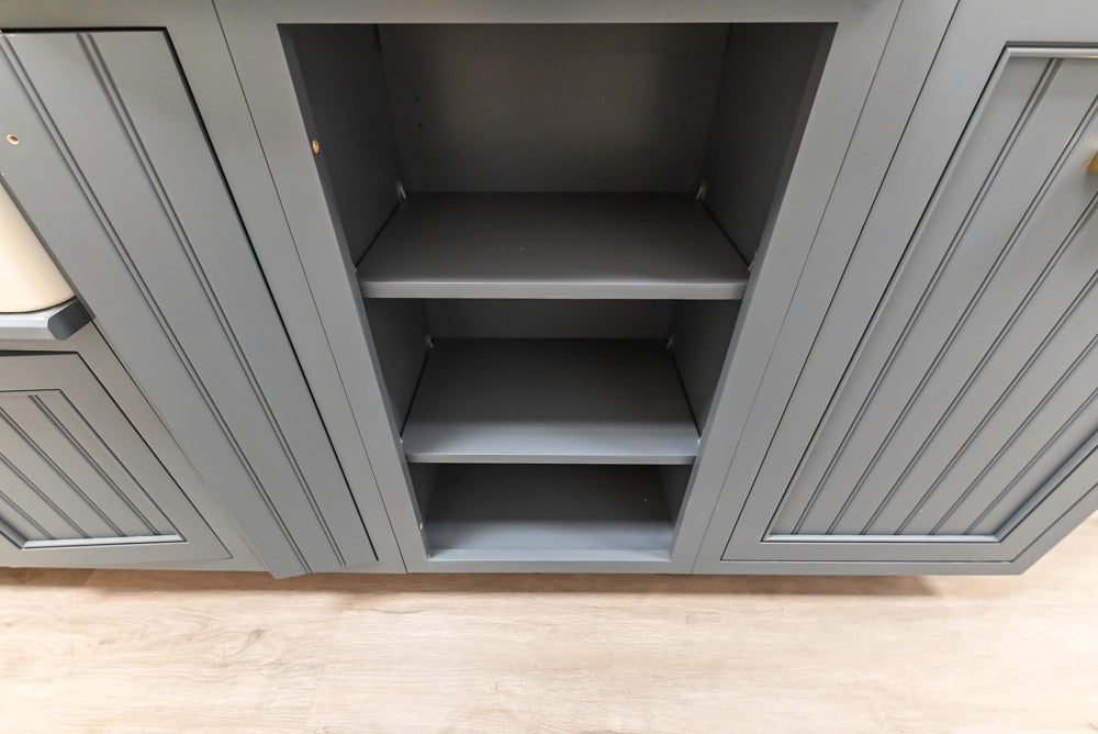 Covered Bridge Two-Tone Traditional Kitchen with Island