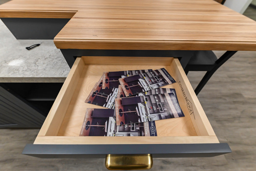 Covered Bridge Two-Tone Traditional Kitchen with Island