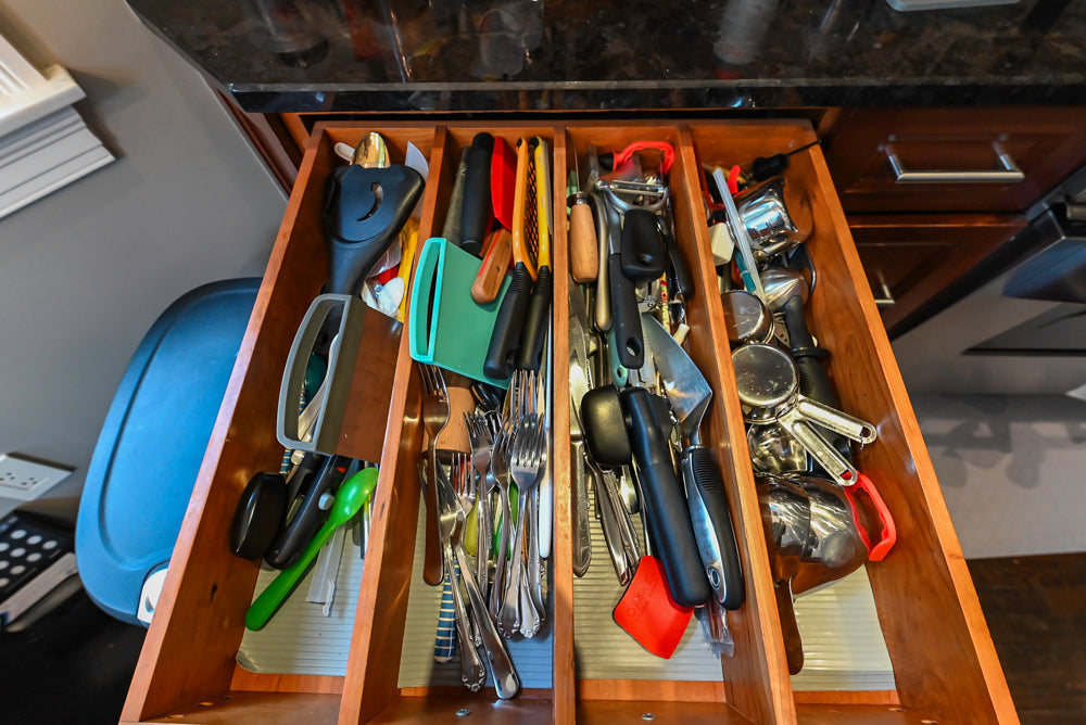 Stylish Dark Wooden Transitional Kitchen with Appliances & Island