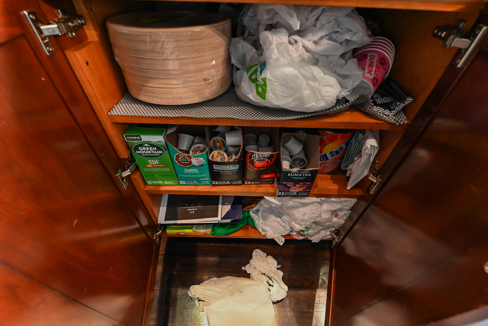 Stylish Dark Wooden Transitional Kitchen with Appliances & Island