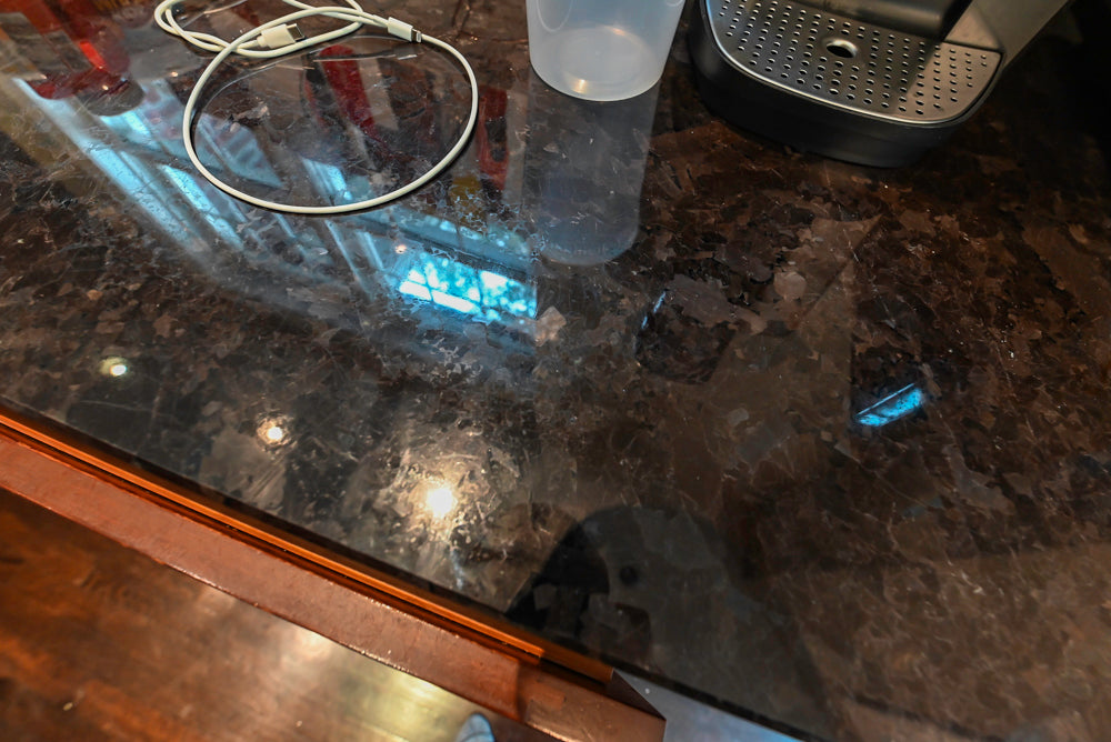 Stylish Dark Wooden Transitional Kitchen with Appliances & Island