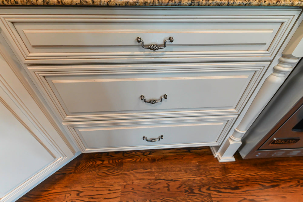 Oh My Omega: Traditional White Kitchen with Pantry, Desk Area & Appliances