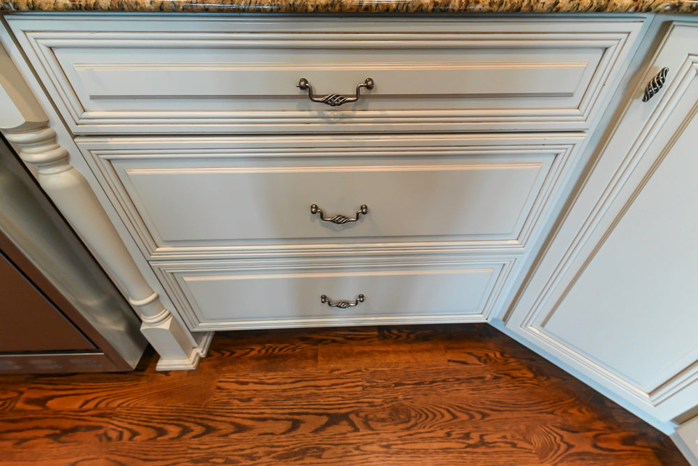 Oh My Omega: Traditional White Kitchen with Pantry, Desk Area & Appliances