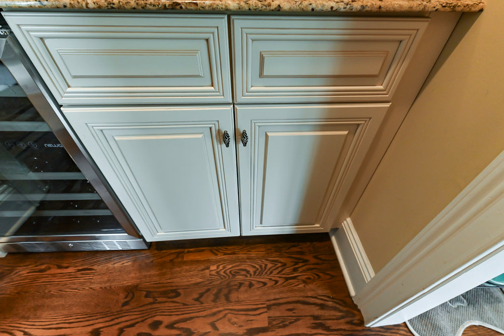 Oh My Omega Traditional White Butler's Pantry with Built-In Wine Rack