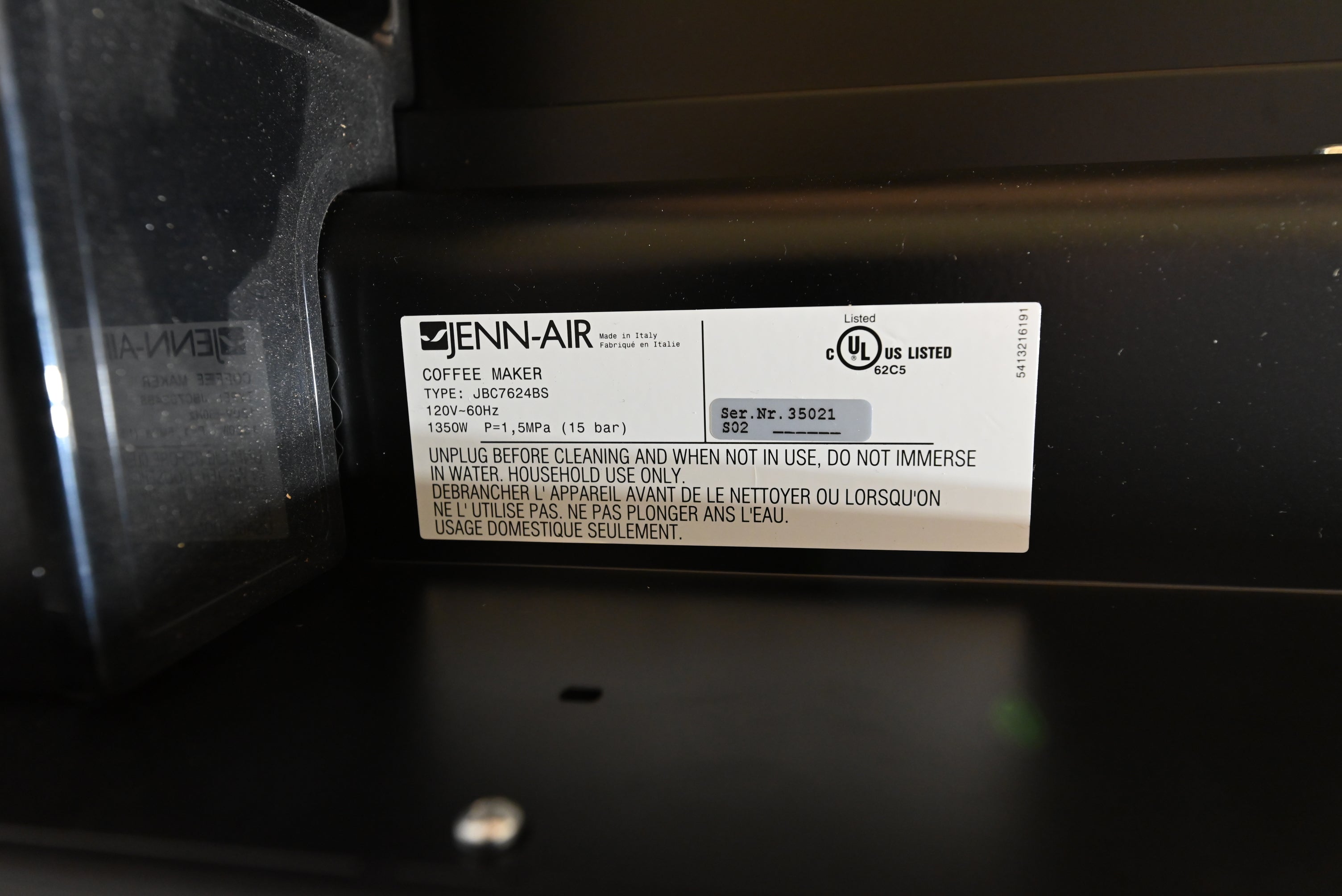 JennAir JBC7624BS 24" Stainless Steel Coffee Machine