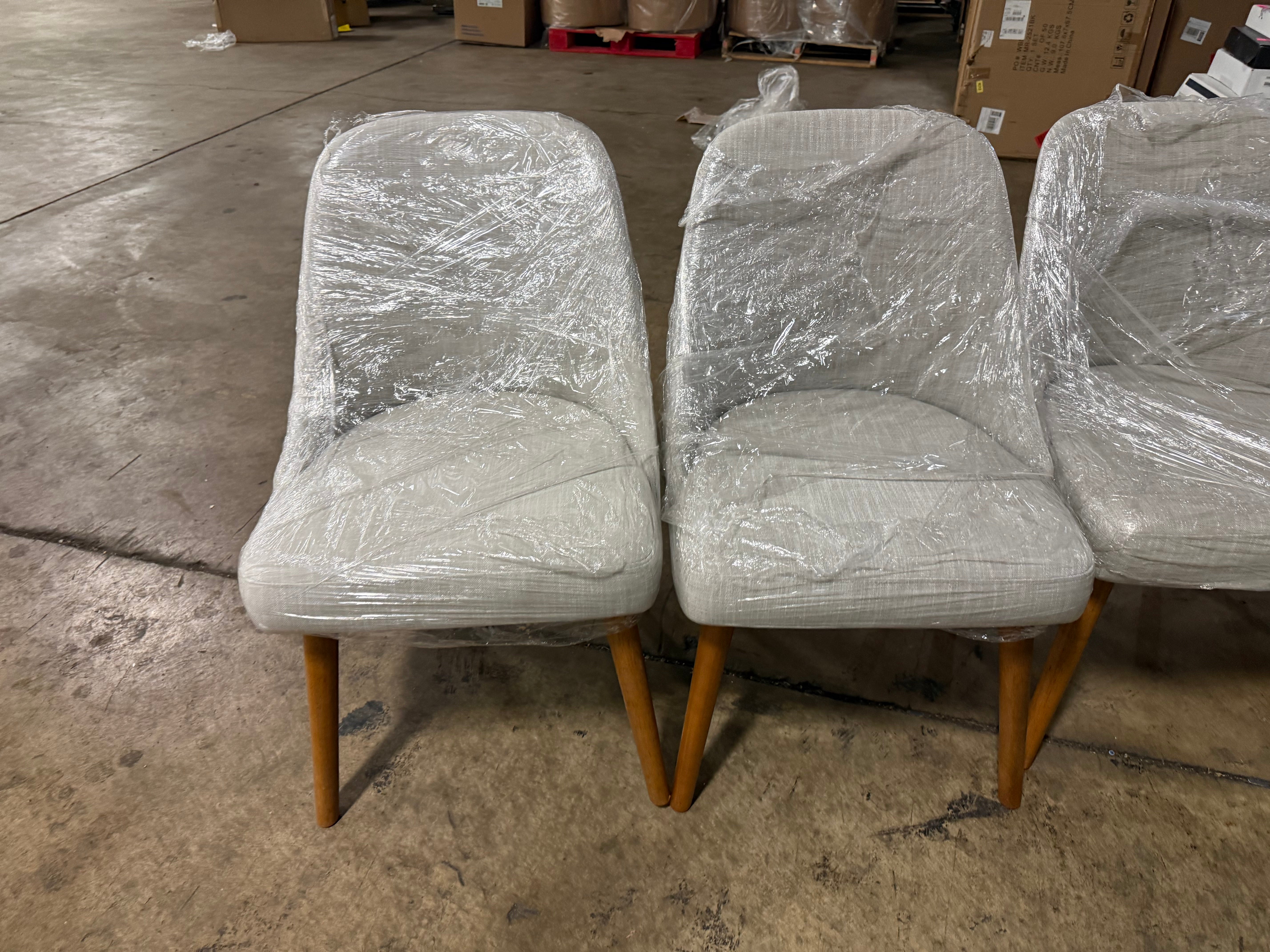 Bulthaup Farmhouse Modern Fabric Chair with Wooden Legs