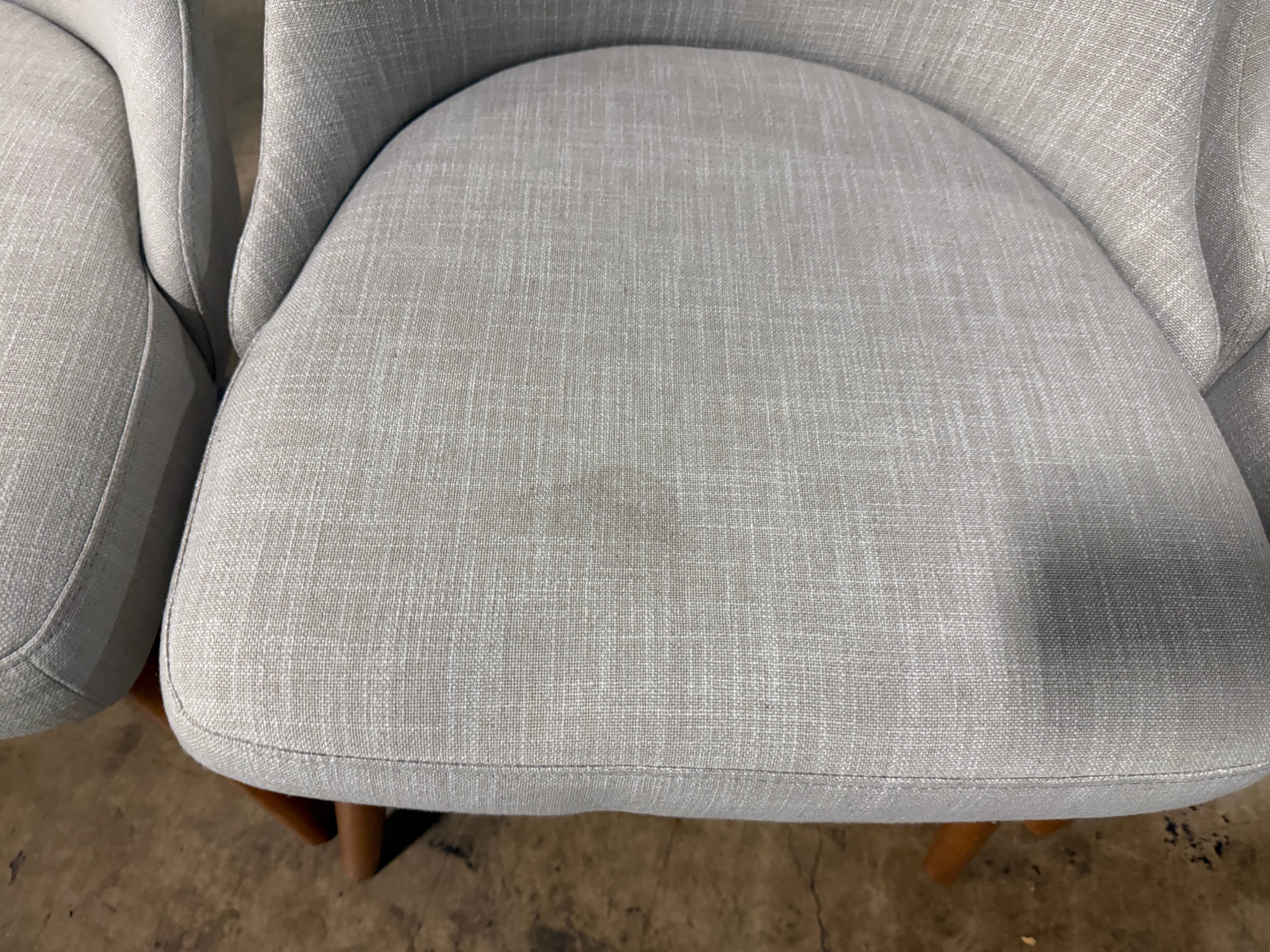 Bulthaup Farmhouse Modern Fabric Chair with Wooden Legs
