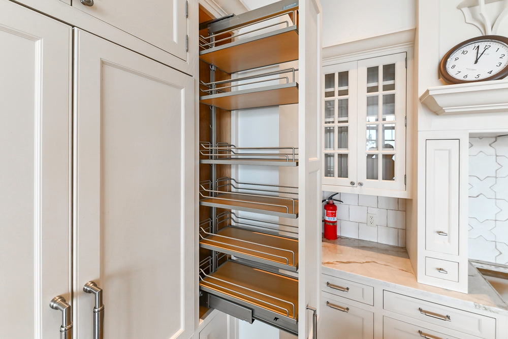 Traditional All-White Quartz Kitchen with Island