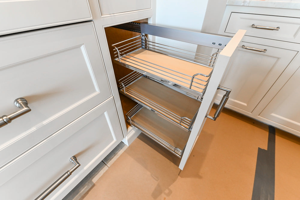 Traditional All-White Quartz Kitchen with Island