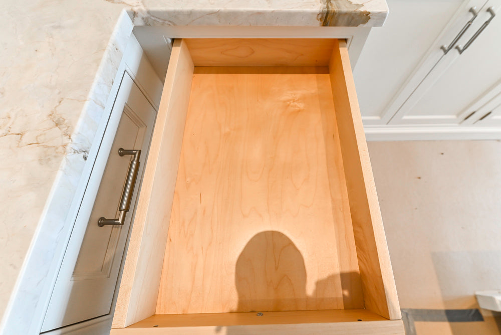 Traditional All-White Quartz Kitchen with Island