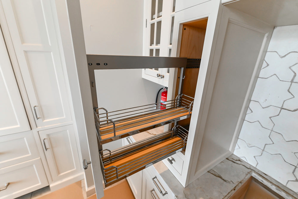 Traditional All-White Quartz Kitchen with Island