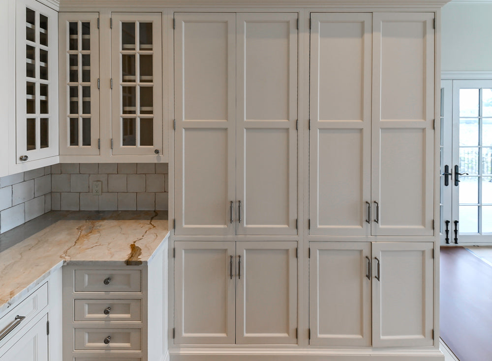 Traditional All-White Quartz Kitchen with Island