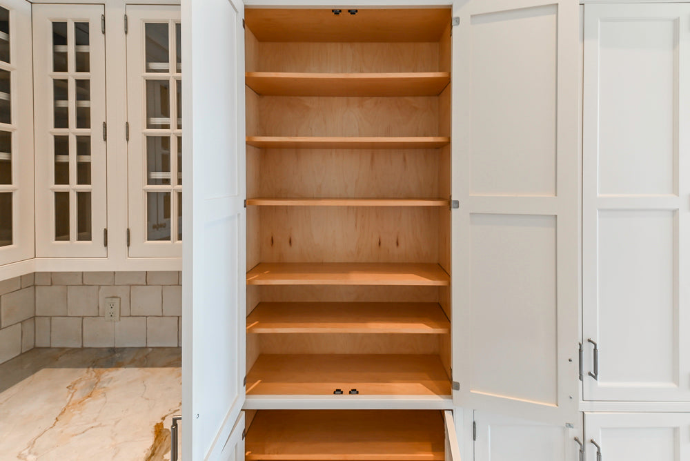 Traditional All-White Quartz Kitchen with Island