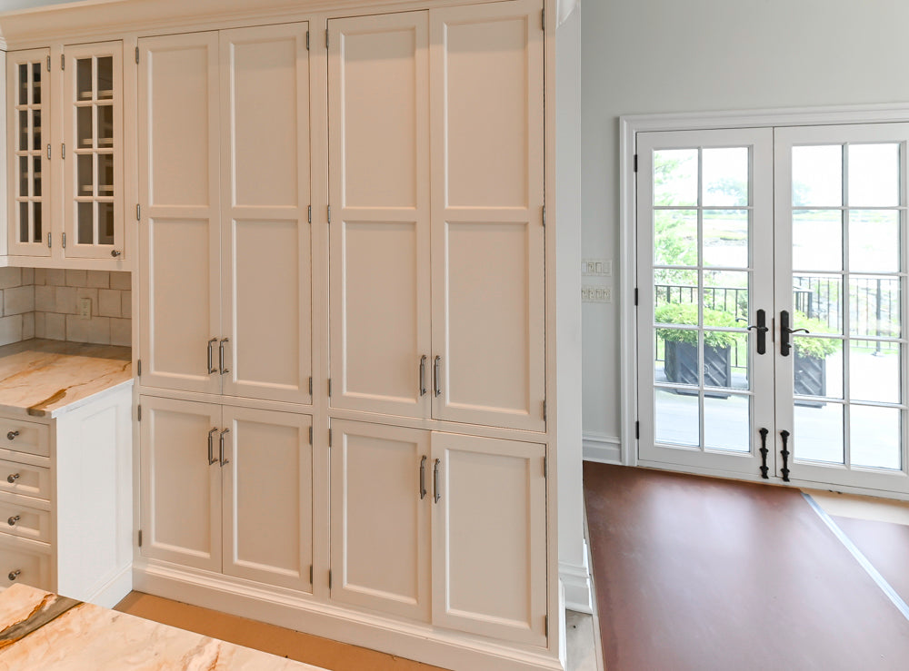 Traditional All-White Quartz Kitchen with Island