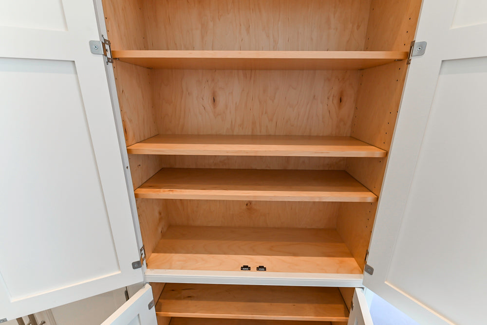Traditional All-White Quartz Kitchen with Island