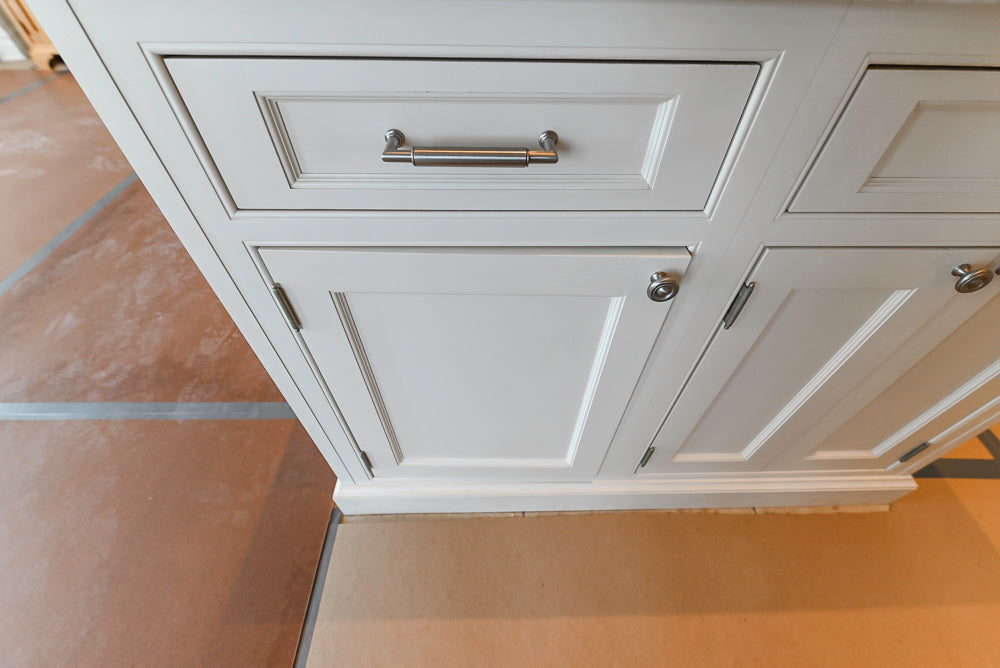 Traditional All-White Quartz Kitchen with Island
