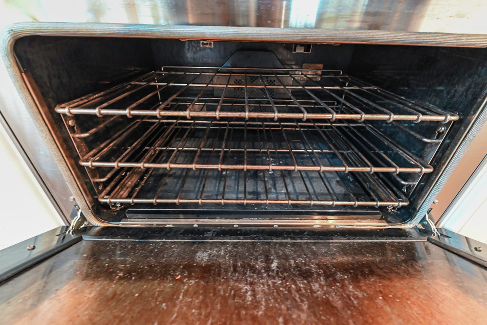 Traditional White Kitchen with Blue Island & Appliances