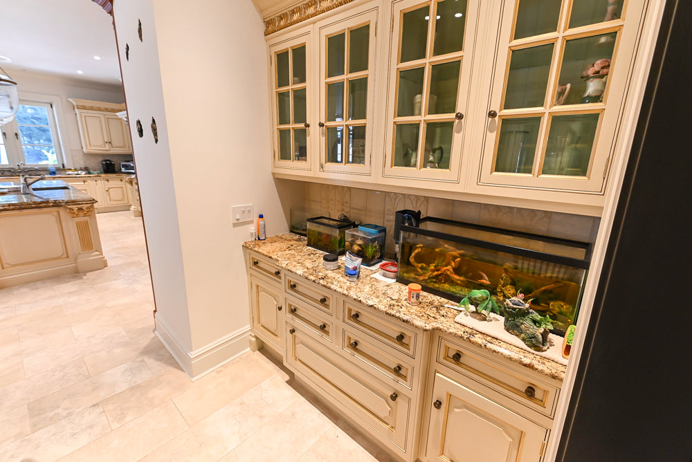 Clive Christian Regency Traditional Cream Kitchen with Double Island, Butlers Pantry & Sub-Zero/Wolf Appliances