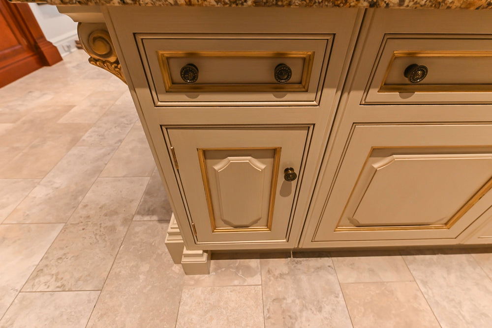 Clive Christian Regency Traditional Cream Kitchen with Double Island, Butlers Pantry & Sub-Zero/Wolf Appliances