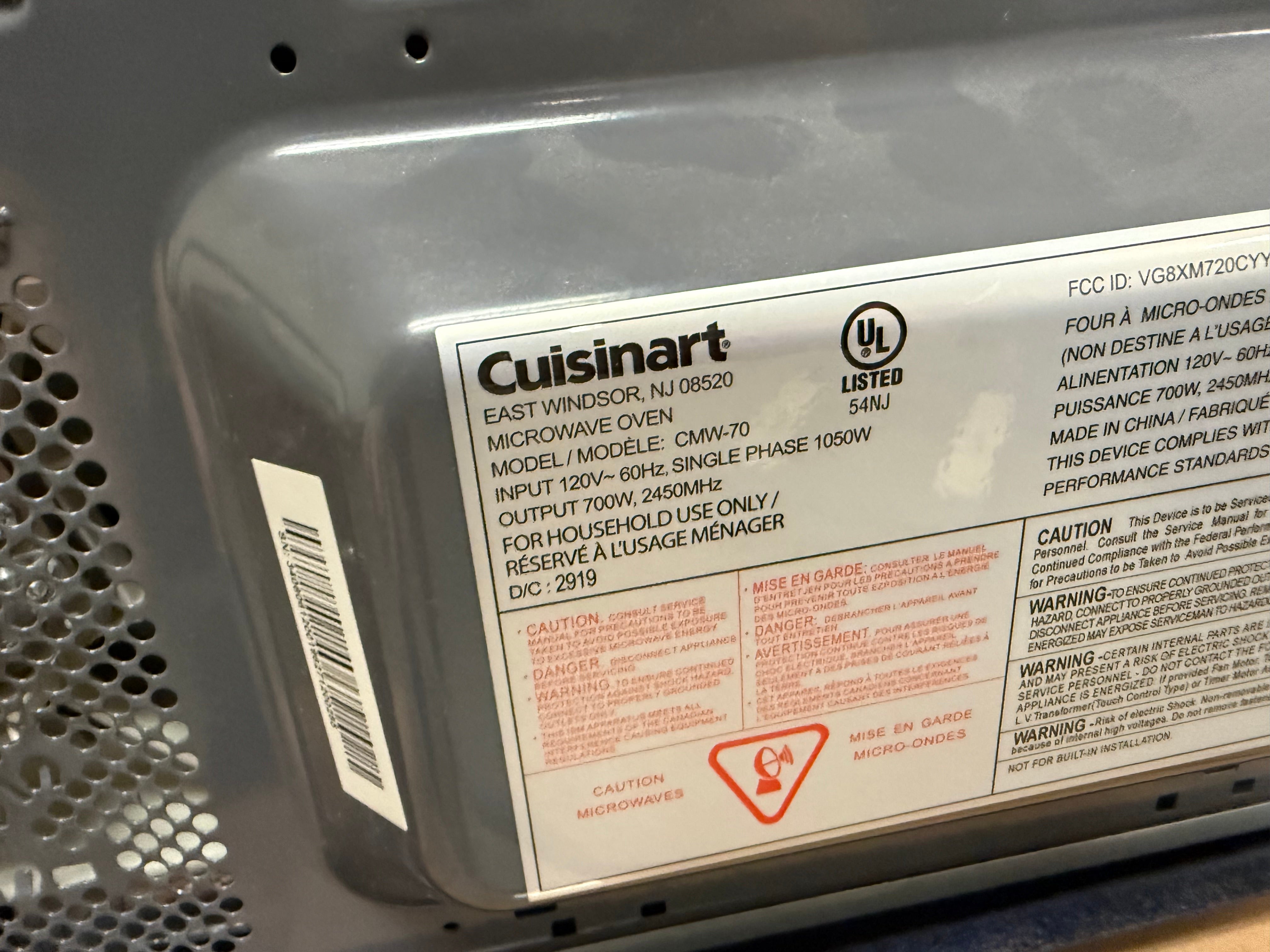 Cuisinart CMW-70 17" Stainless Steel Countertop Microwave
