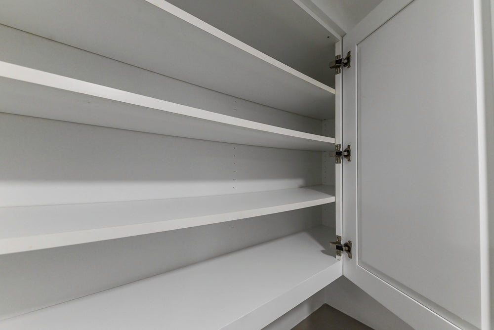 Heritage Transitional White Kitchen with Island and Stainless Steel Appliances