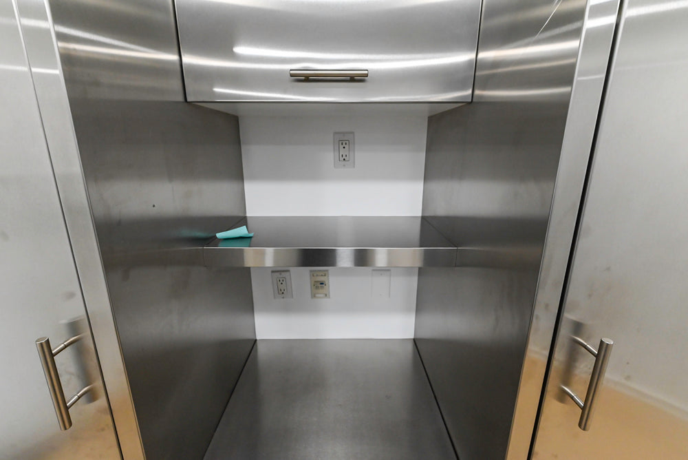 Heritage Transitional White Kitchen with Island and Stainless Steel Appliances