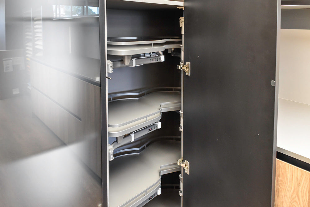 Doimo Cucine Modern Two-Tone Kitchen with Grey Island