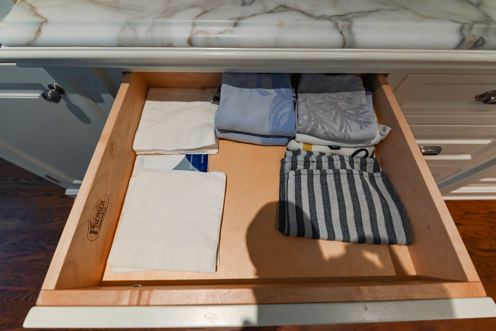 Pristine Premier: Traditional White Kitchen with Marble Island & Appliances