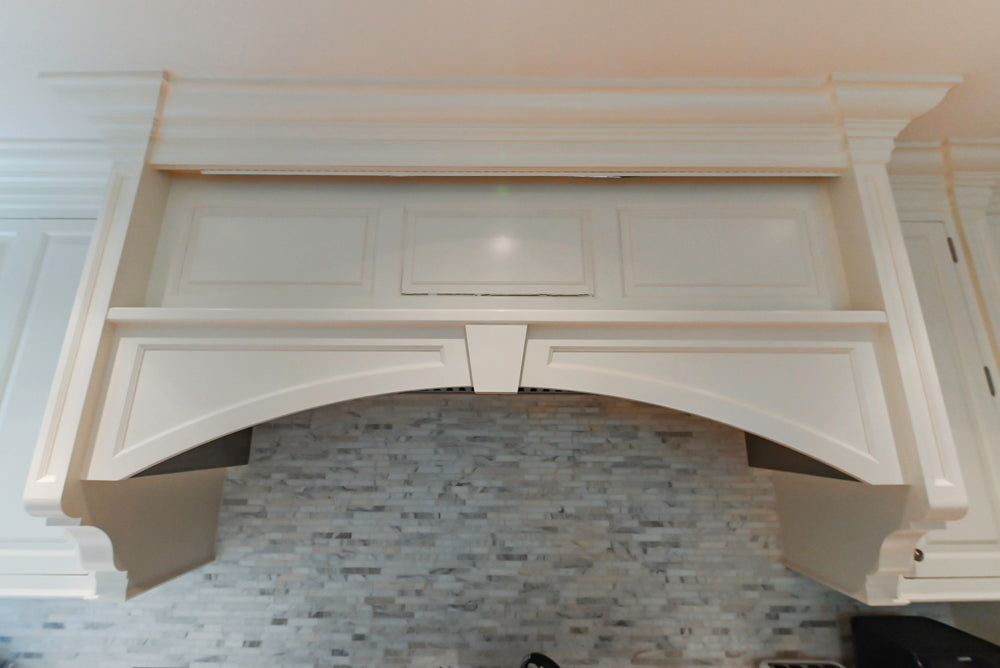 Pristine Premier: Traditional White Kitchen with Marble Island & Appliances