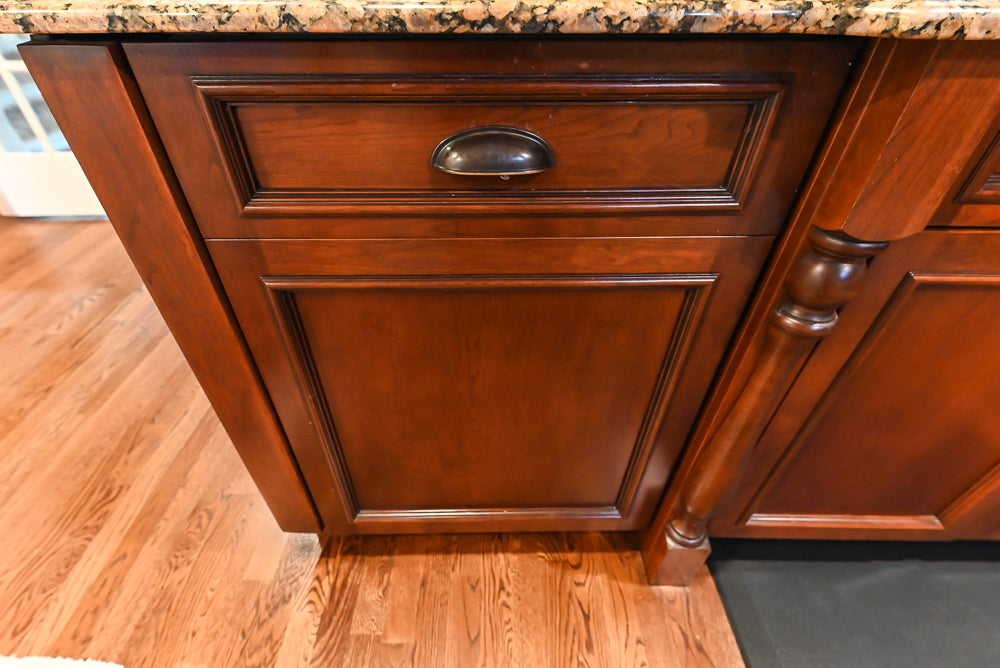 Unique Ultracraft: Traditional Dark Wooden Kitchen with Island & Appliances