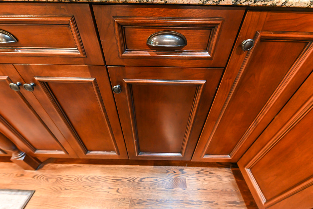 Unique Ultracraft: Traditional Dark Wooden Kitchen with Island & Appliances