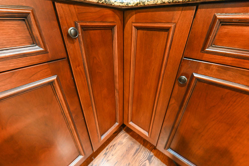 Unique Ultracraft: Traditional Dark Wooden Kitchen with Island & Appliances