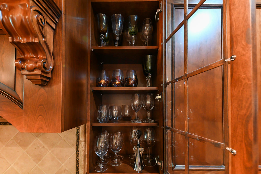 Unique Ultracraft: Traditional Dark Wooden Kitchen with Island & Appliances