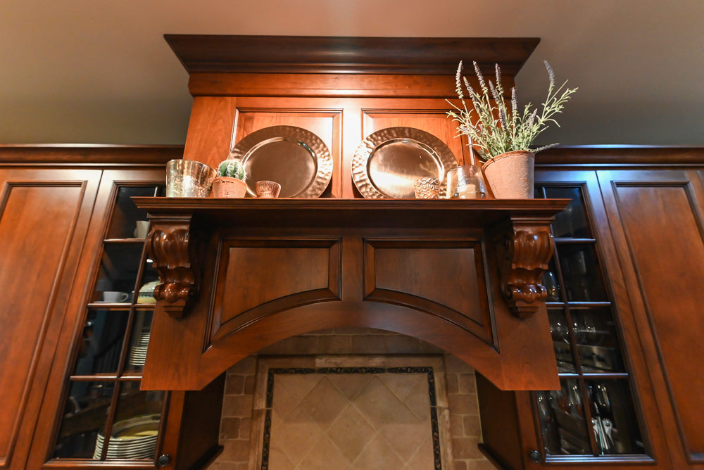 Unique Ultracraft: Traditional Dark Wooden Kitchen with Island & Appliances