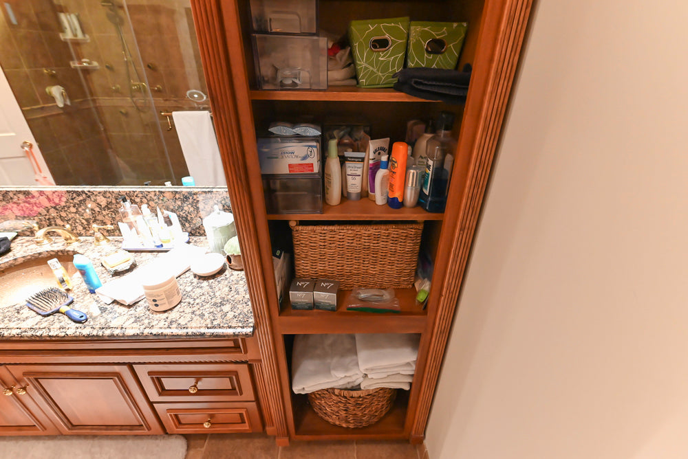 Traditional Built-In Single Vanity Set with Sink, Countertops and Faucet