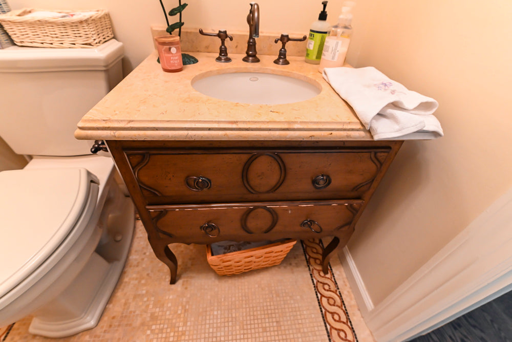 Traditional 30" Single Vanity with Sink, Faucet and Countertop