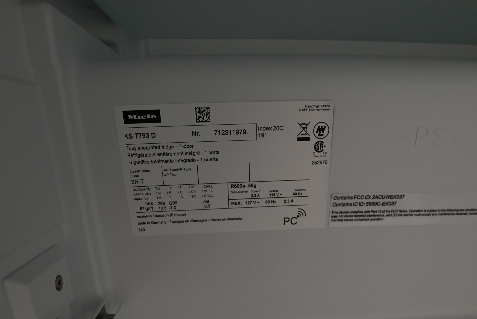 Miele KS 7793 D 24" Panel Ready Refrigerator Column