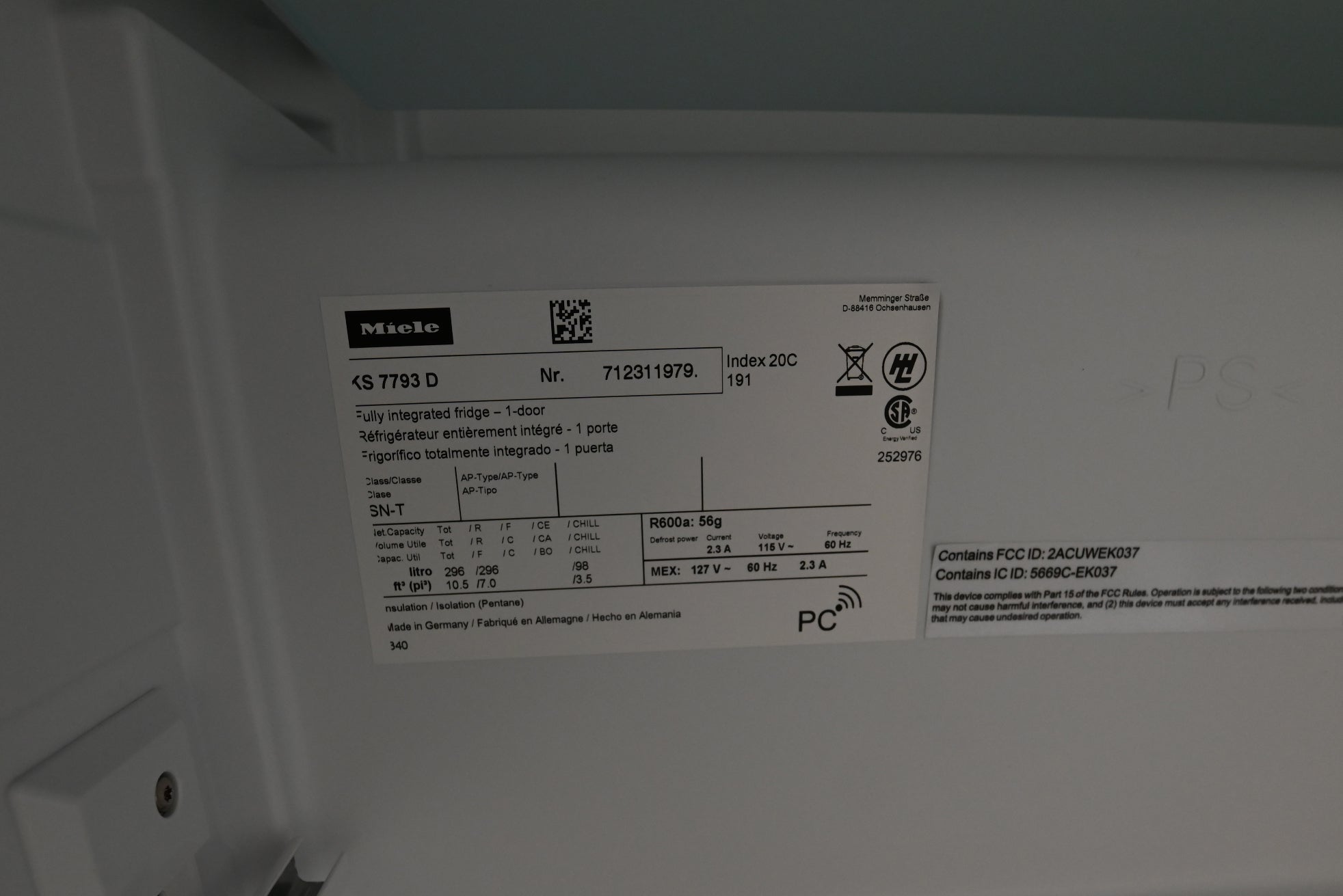 Miele KS 7793 D 24" Panel Ready Refrigerator Column