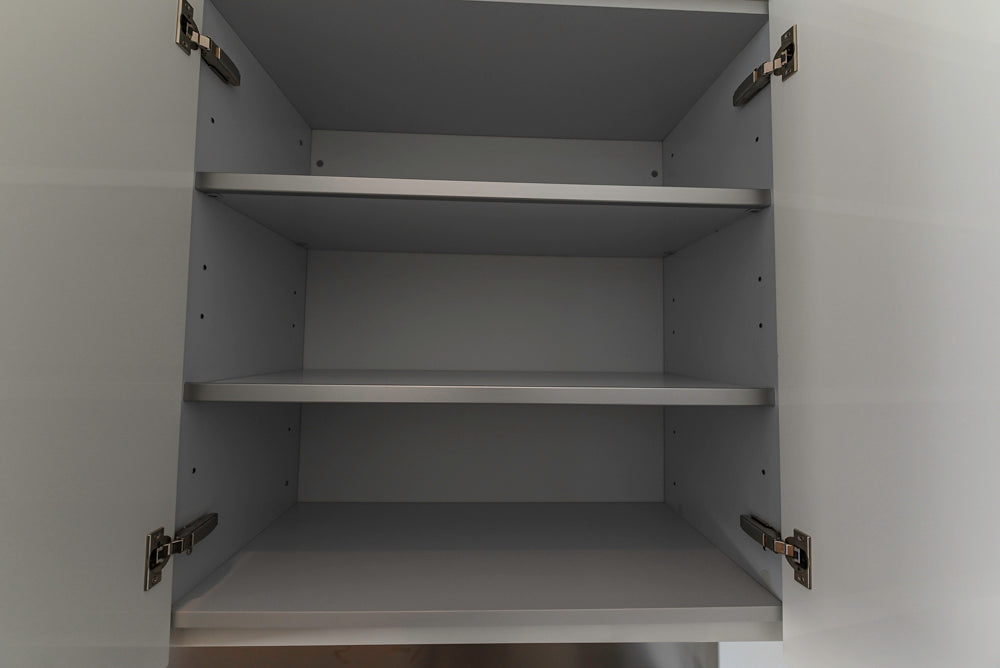 Aran Cucine Modern Glossy White Kitchen with Island, Marble Countertops & Miele Appliances